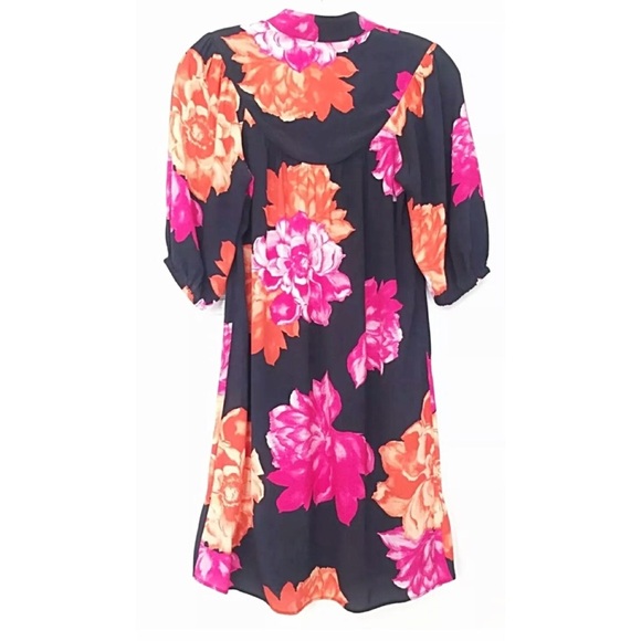 Banana Republic Black Floral Dress – Size 0 - Picture 2 of 8